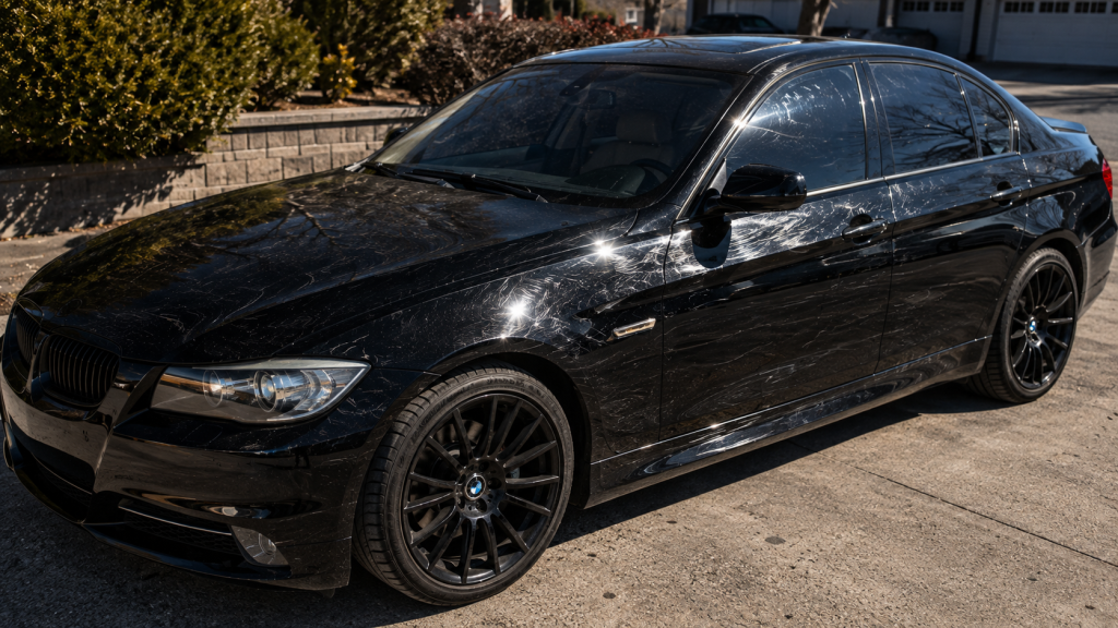 Flaws on balck car