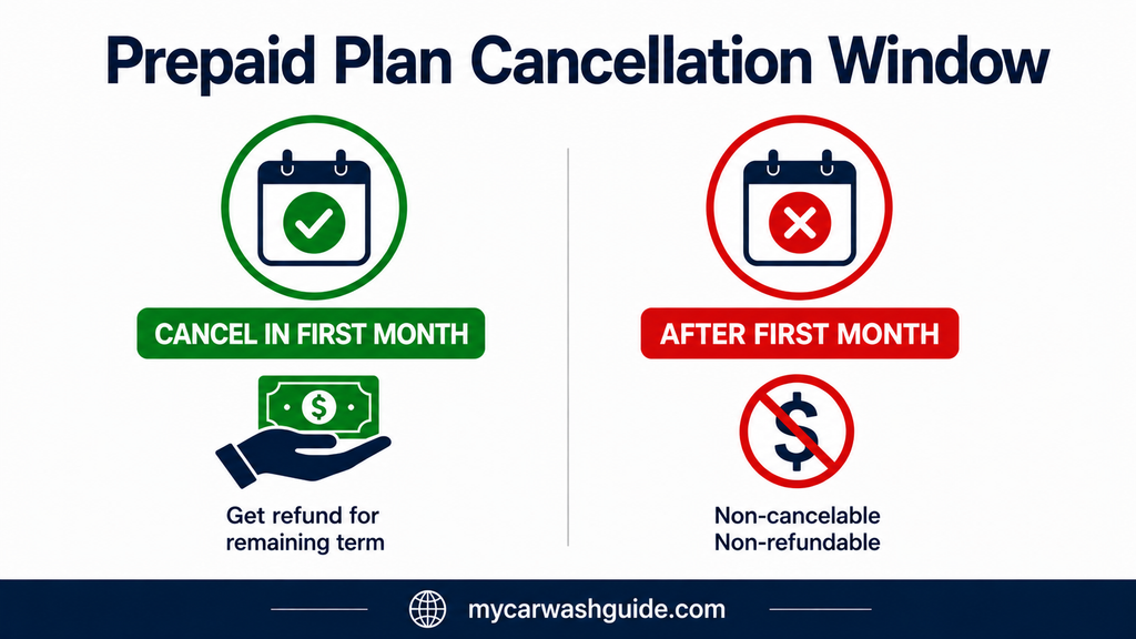 ZIPS prepaid plan cancellation window infographic.