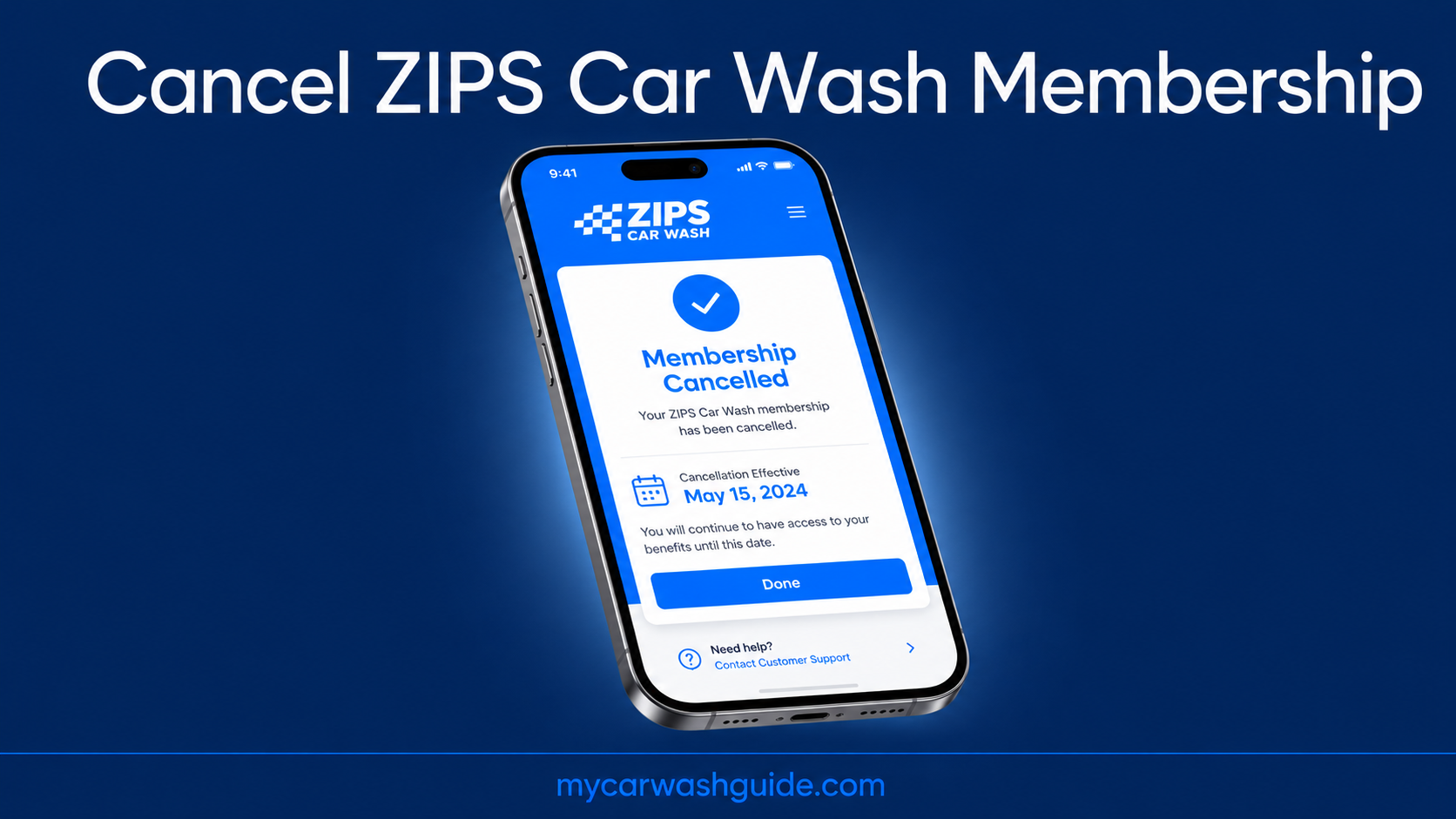 how to Cancel zips Car Wash membership