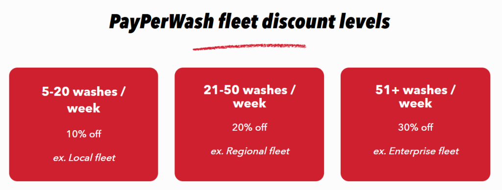 Payperwash fleet discount